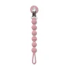 Attache sucette silicone rose