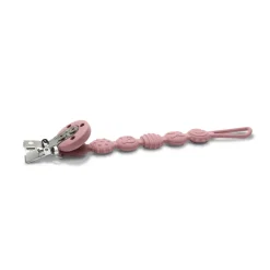 Attache sucette silicone rose