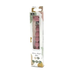 Attache sucette silicone rose