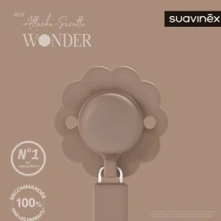 Attache sucette silicone wonder raw umber