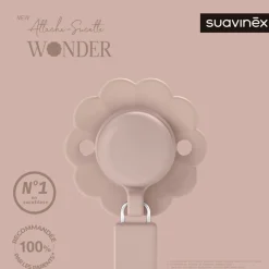 Attache sucette silicone wonder pale mauve