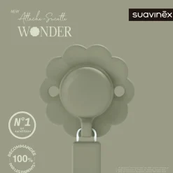 Attache sucette silicone wonder hedge green