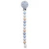 Attache tétine en silicone multicolore bleu