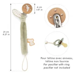 Attache tétine verte