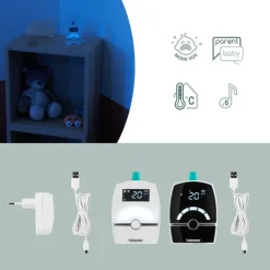 Babyphone audio premium care avec émetteur additionnel