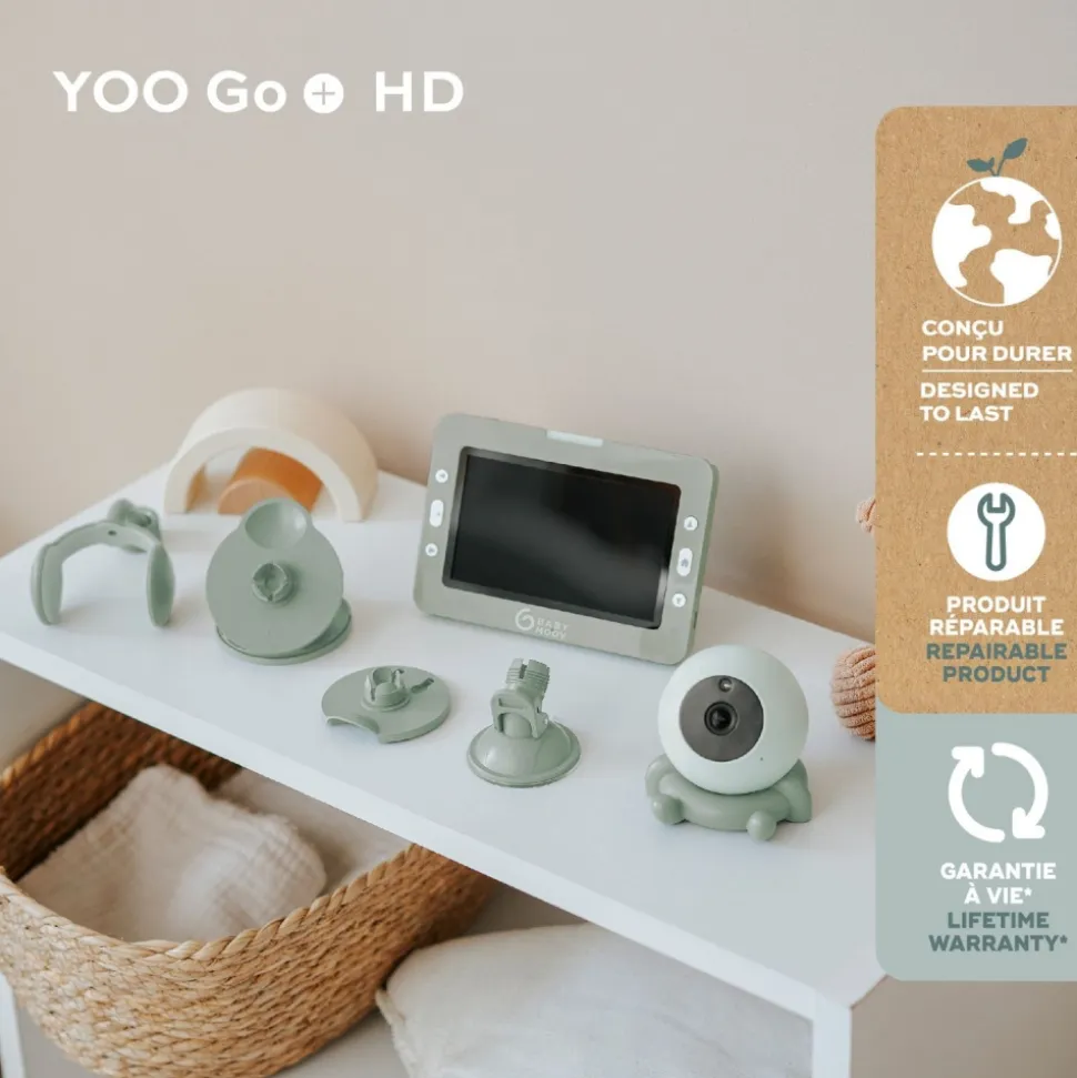Babyphone vidéo yoo go+ hd avec caméra additionnelle