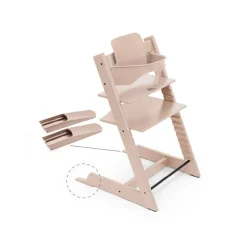 Baby set 2 pour chaise tripp trapp rose poudré