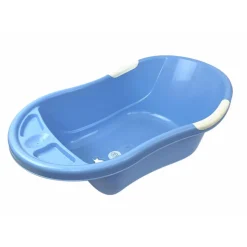 Baignoire bébé avec vidange bleue