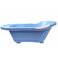 Baignoire bébé avec vidange bleue