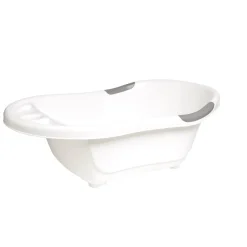 Baignoire bébé blanche avec vidange + support de baignoire