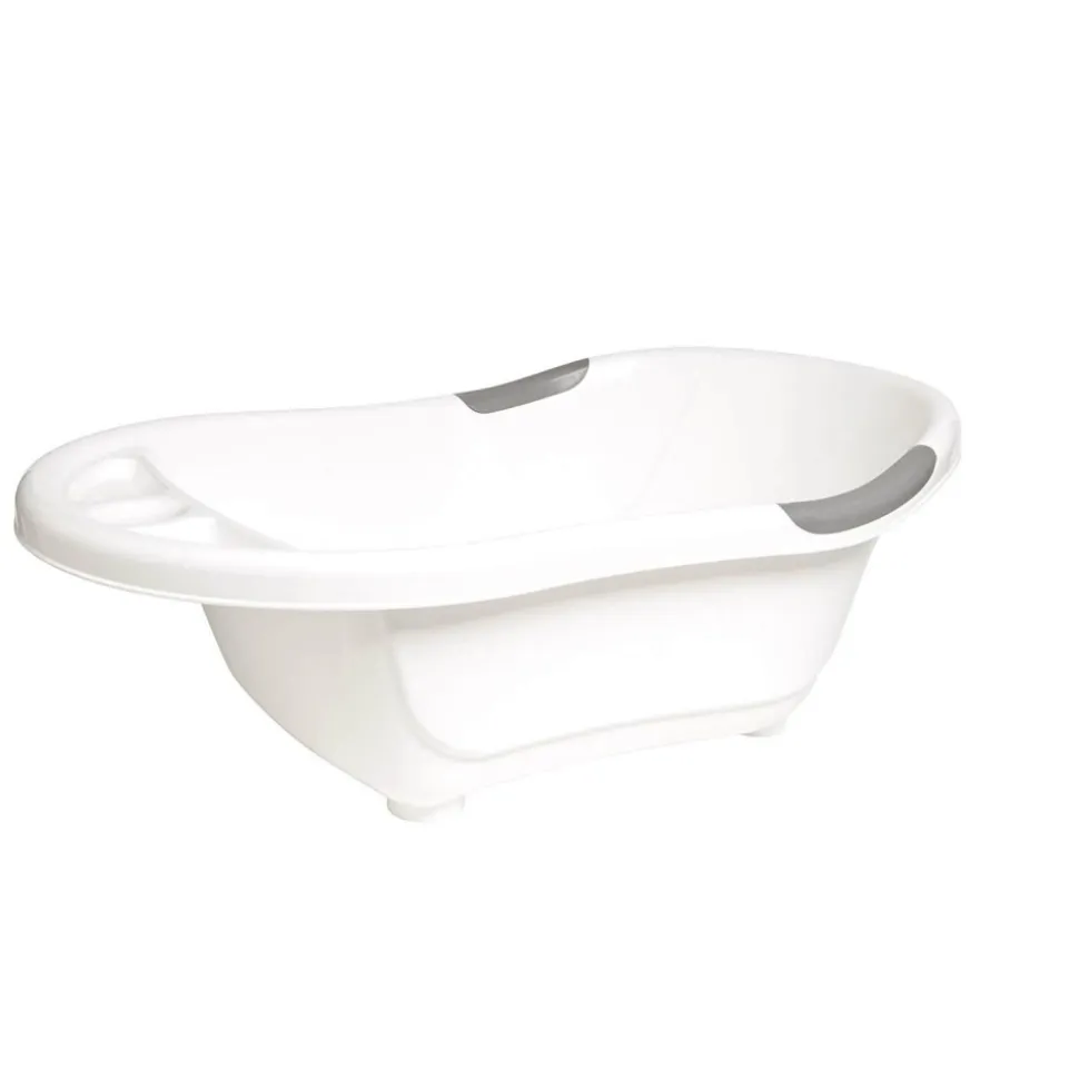 Baignoire bébé blanche avec vidange + support de baignoire