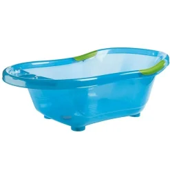 Baignoire bébé bleue avec vidange + support de baignoire