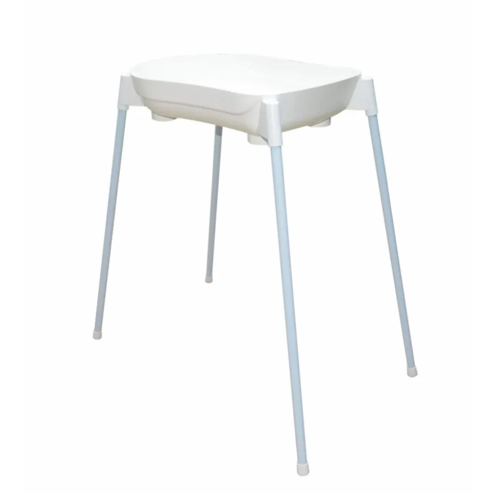 Baignoire bébé bleue avec vidange + support de baignoire