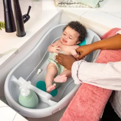 Baignoire bébé, extra-large avec portage en tissu doux