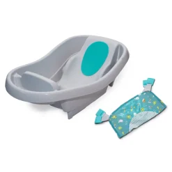 Baignoire bébé, extra-large avec portage en tissu doux