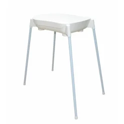 Baignoire bébé grise avec vidange + support de baignoire