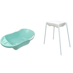 Baignoire bébé mint avec vidange + support de baignoire