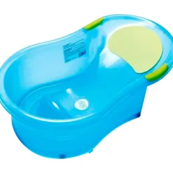 Baignoire bébé 0-6 mois + transat intégré bleu translucide