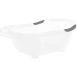 Baignoire blanche pailletée translucide avec vidange