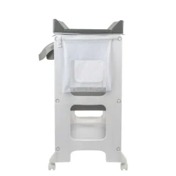 Baignoire et table à langer 2-en-1 dolphy gray mist