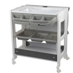 Baignoire et table à langer 2-en-1 dolphy gray mist