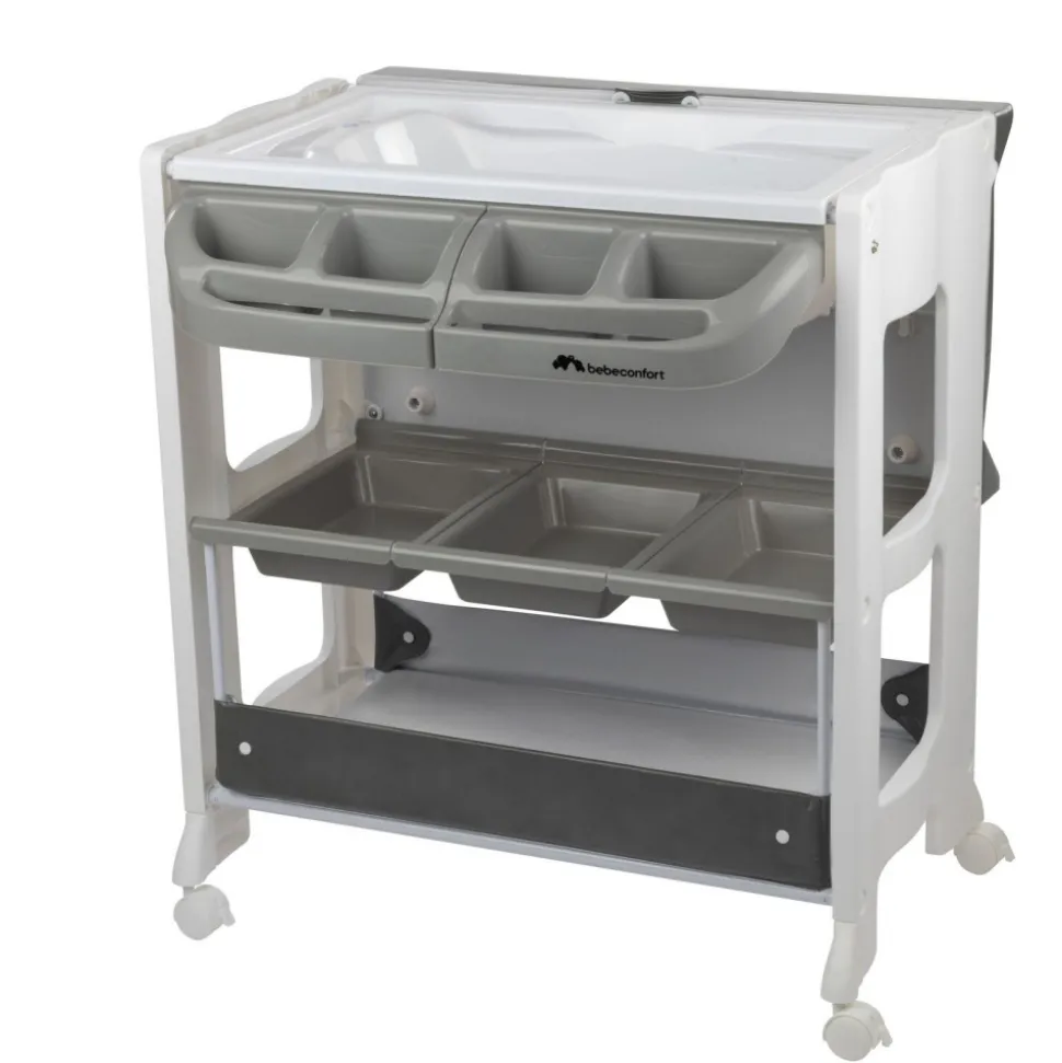 Baignoire et table à langer 2-en-1 dolphy gray mist