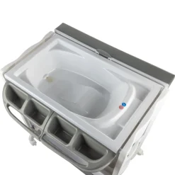 Baignoire et table à langer 2-en-1 dolphy gray mist