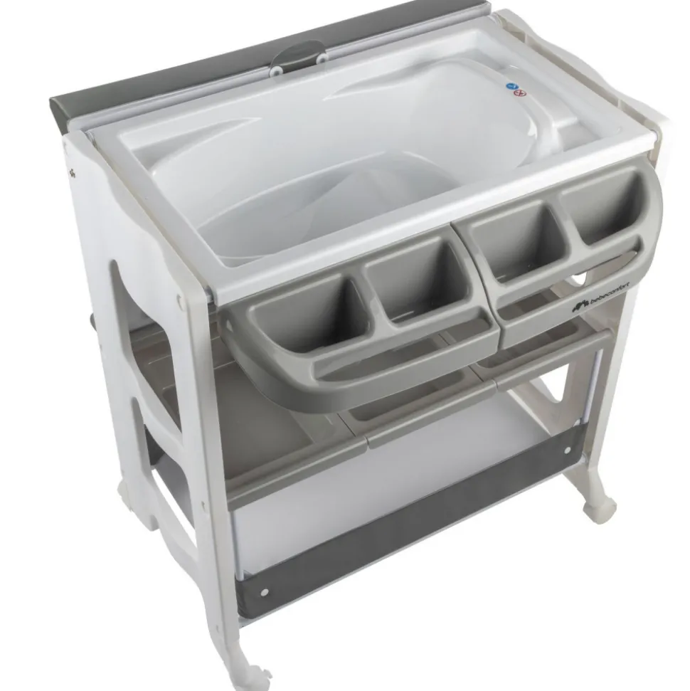 Baignoire et table à langer 2-en-1 dolphy gray mist
