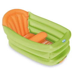 Baignoire gonflable 3 positions vert et orange