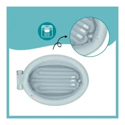 Baignoire gonflable évolutive aqua dots grise