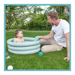 Baignoire gonflable évolutive aqua dots grise
