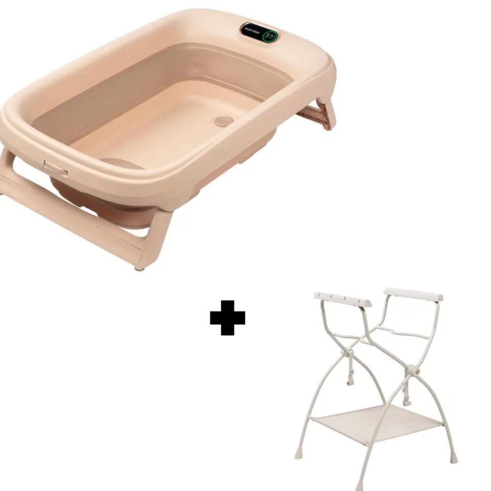 Baignoire indigo muted terra + support de baignoire