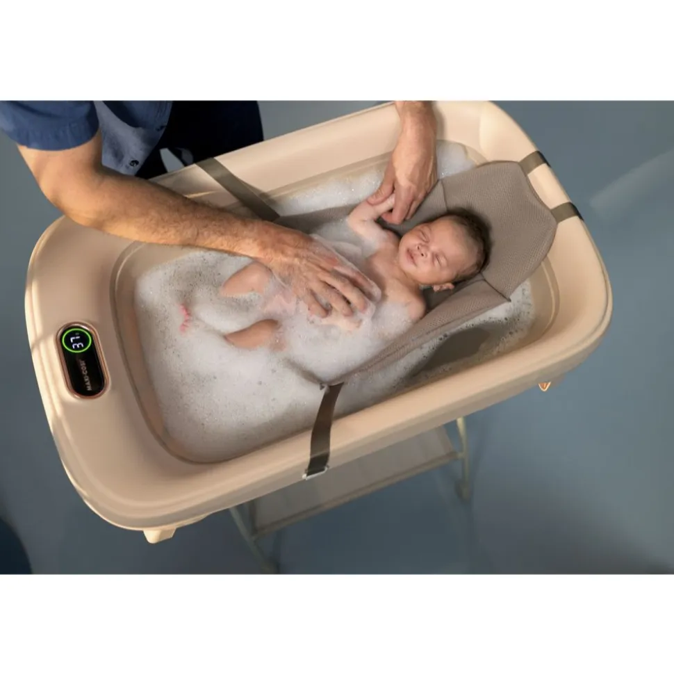 Baignoire indigo plus + insert nouveau-né muted terra