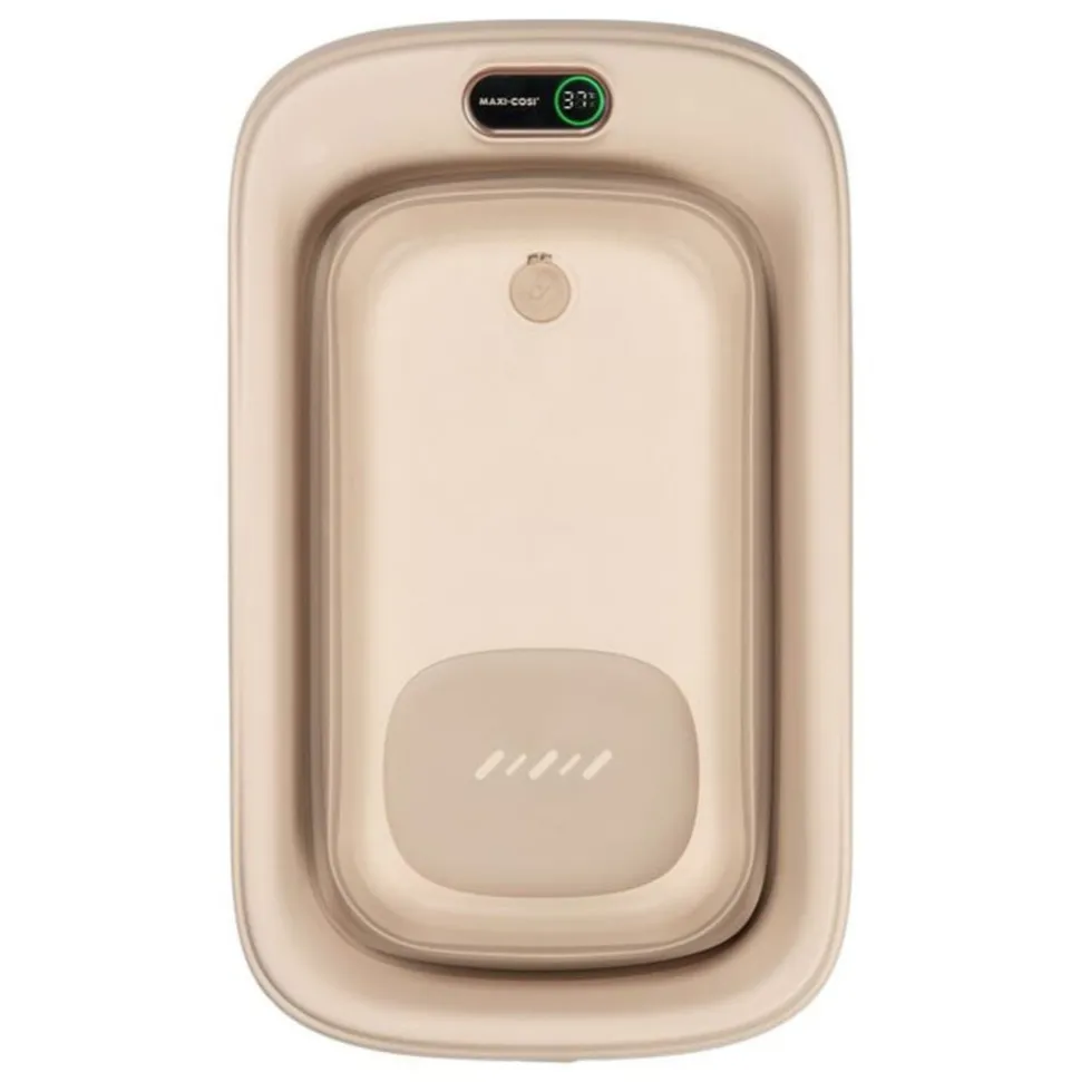 Baignoire indigo plus + insert nouveau-né muted terra + support de baignoire