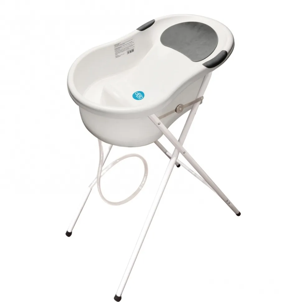 Baignoire 0-6 mois blanche avec transat intégré + petit support de baignoire