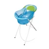 Baignoire 0-6 mois bleue translucide avec transat intégré + petit support de baignoire