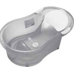 Baignoire 0-6 mois grise pailletée translucide + transat intégré