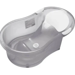 Baignoire 0-6 mois grise translucide avec transat intégré