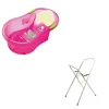 Baignoire 0-6 mois éléphant rose avec transat intégré + petit support de baignoire
