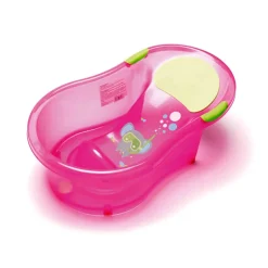Baignoire 0-6 mois éléphant rose+ transat intégré