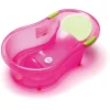 Baignoire 0-6 mois rose pailletée translucide + transat intégré