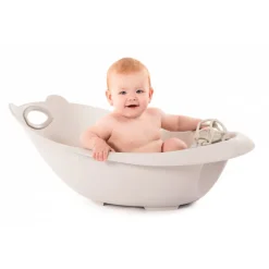 Baignoire ourson gris + support de baignoire
