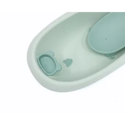Baignoire ourson vert sauge + support de baignoire