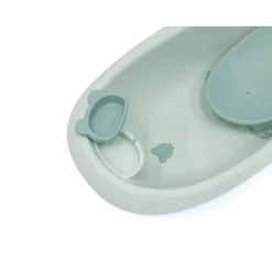 Baignoire ourson vert sauge + support de baignoire
