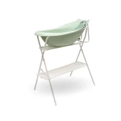 Baignoire ourson vert sauge + support de baignoire