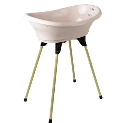 Baignoire vasco avec pied et tuyau rose