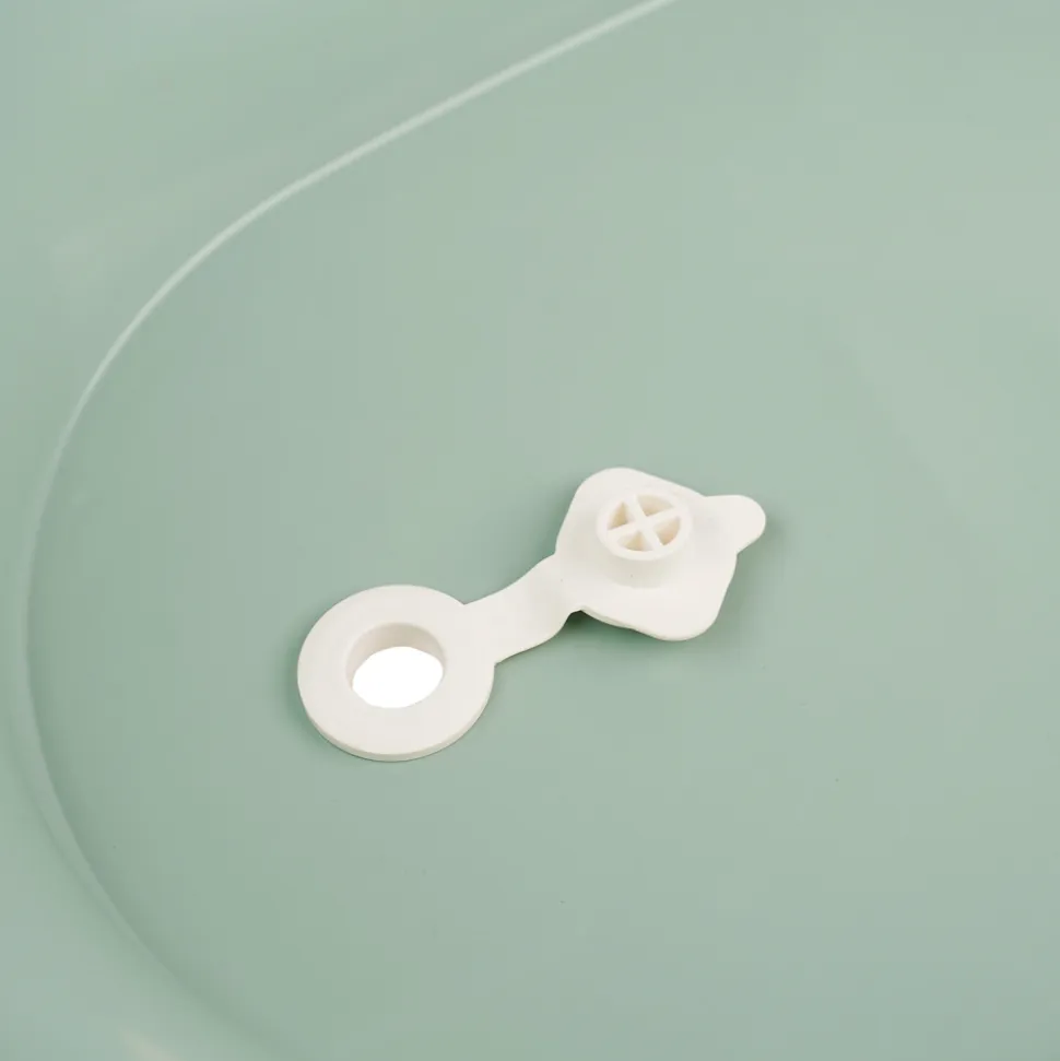 Baignoire vasco avec pied et tuyau vert sauge