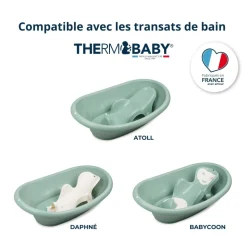 Baignoire vasco avec pied et tuyau vert sauge