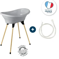 Baignoire vasco avec pied pliant gris