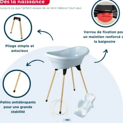 Baignoire vasco 5 en 1 - fleur bleu